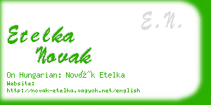 etelka novak business card